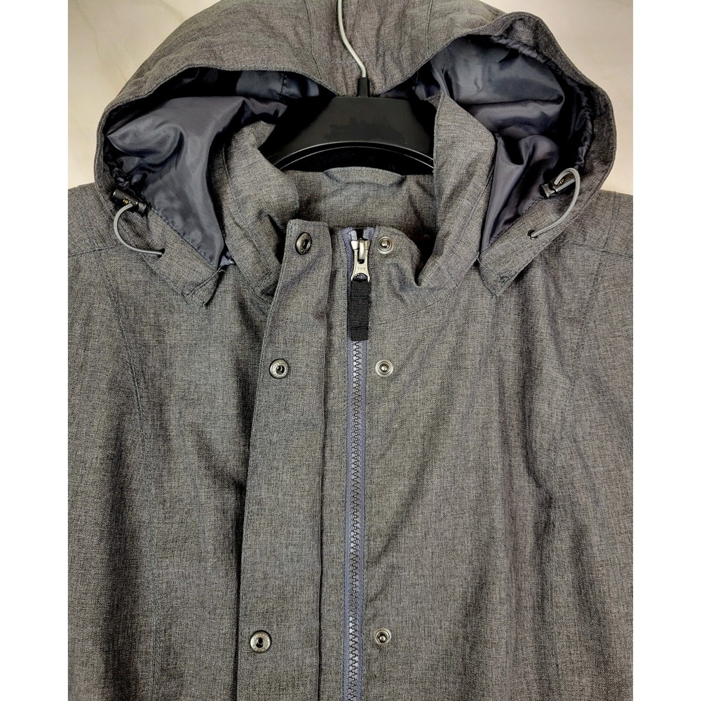 Eddie Bauer WeatherEdge Rain Jacket Gray Heathered Parka Hooded Womens XL - Picture 10 of 11